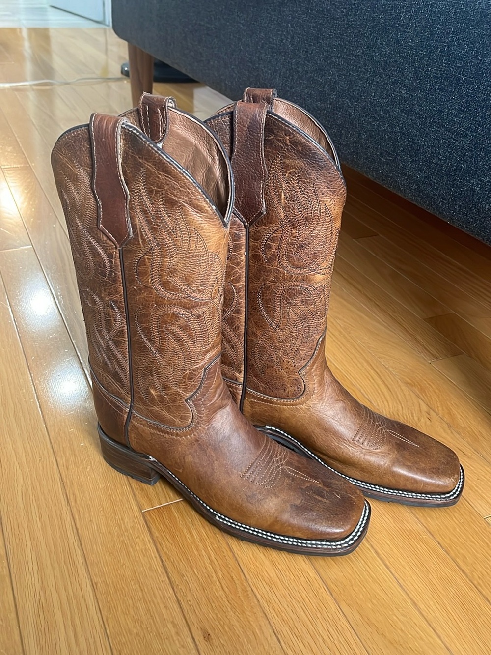 Women’s Circle G - Brown Leather Western Cowboy Boots - Size 7.5
